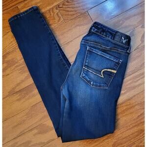 American Eagle Outfitters Super Stretch Size 4 Women’s Blue Skinny Jeans